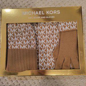 Michael Kors Scarf, Hat and Glove set